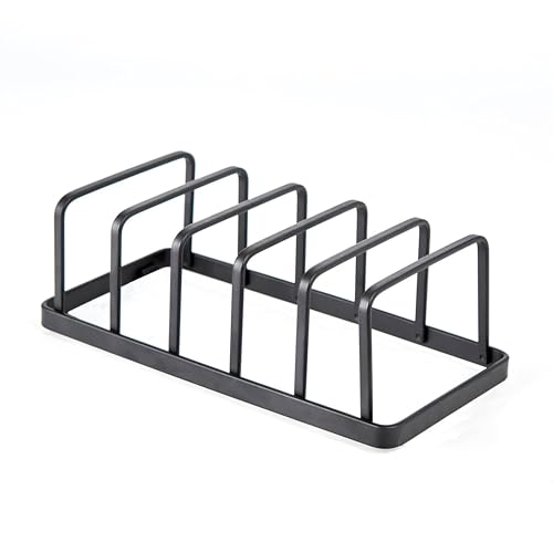 Decorlay Multipurpose Kitchen Plate Stand Dish Pan-Pot Lid Utensils Holder Space Saving Chopping Board Holder Corner Shelf Rack Cabinet Organizer (Black, Pack of 2) - Image 4