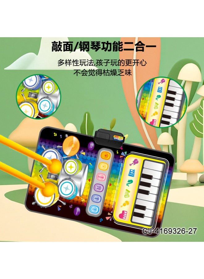 CJ En71 Certified Children's Music Piano Jazz Drum Two-in-one Game Blanket Multifunctional Baby Early Education Educational Toys - Image 3