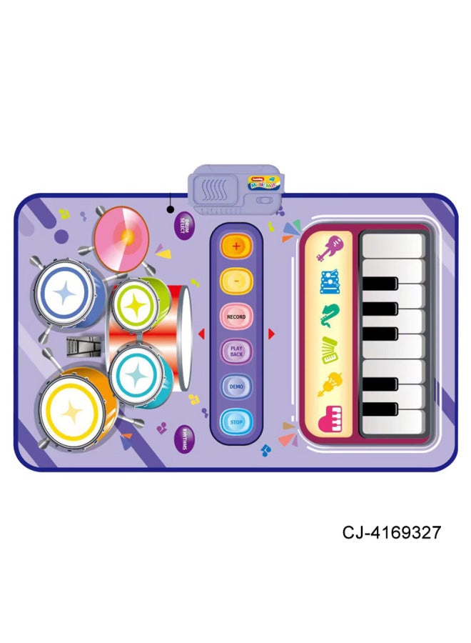 CJ En71 Certified Children's Music Piano Jazz Drum Two-in-one Game Blanket Multifunctional Baby Early Education Educational Toys - Image 1