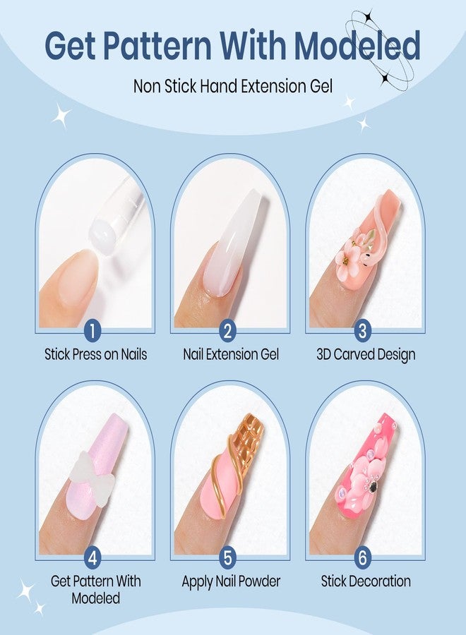 SUPWEE جل بناء صلب SUPWEE للأظافر، أبيض 60غ/2.1أونصة، جل تشكيل ثلاثي الأبعاد لفن الأظافر، جل صلب بدون لاصق لتمديد الأظافر، نحت الأظافر، أنماط 5D، تزيين الأظافر بالنقش، قابل للإزالة بالأشعة فوق البنفسجية LED - Image 3