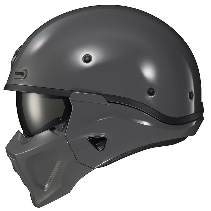 ScorpionEXO Covert X Open Face Half Shell 34 Motorcycle Helmet Comm Ready Speaker Pockets DOT Solid Grey Large - Image 2