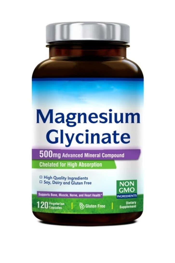 Magnesium Glycinate High Absorption Capsules 120 Capsules  - Image 1