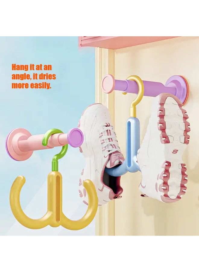 White And Green 360 Degree Rotating Hook For Hats Bags Scarves Shoes Drying Storage - Image 4