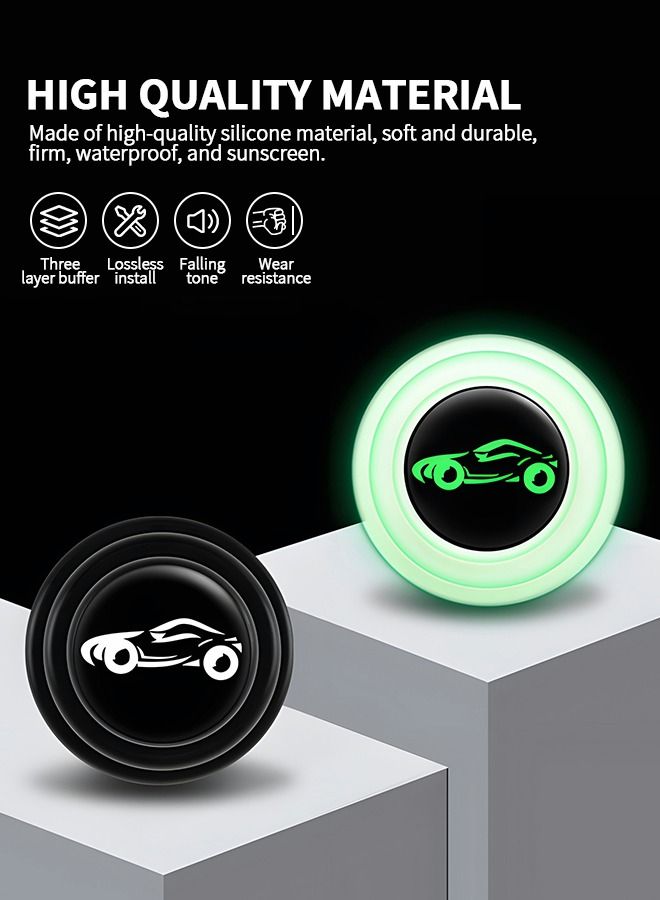 GROIC 50 Pcs Car Door Shock Absorber, Car Door Shock Absorbing PVC Gaskets,Car Door Soundproof Stickers with 30 Pcs Black and 20 Pcs Luminous Door Bumper Stickers,Automobile Decoration Products  - Image 3