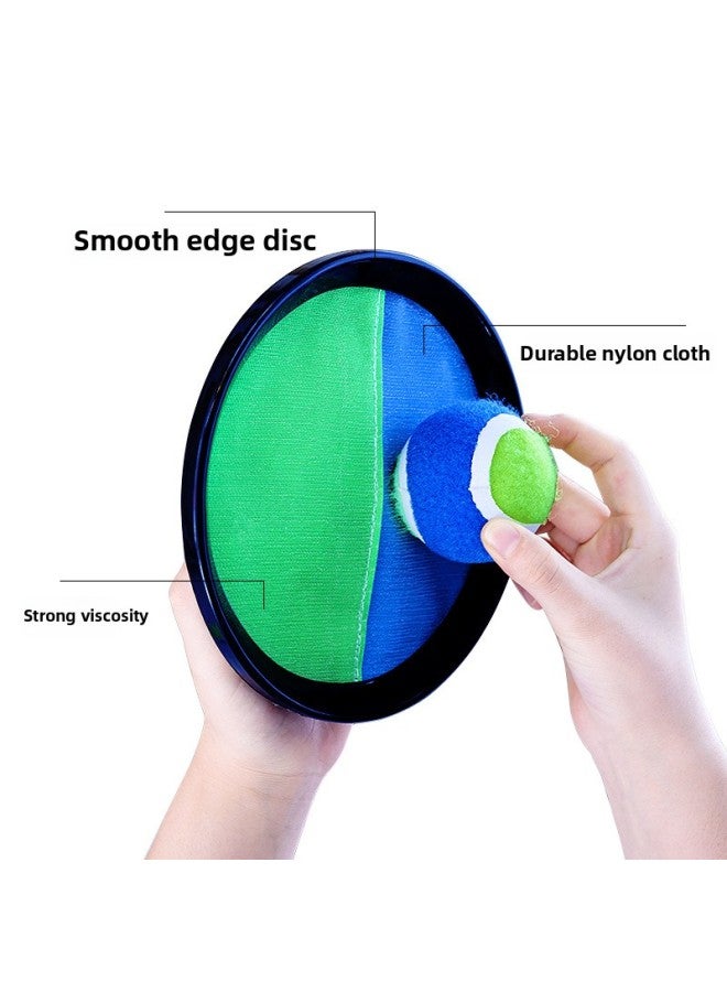 Sticky Target Ball Throwing Ball Suit Sticky Ball Kindergarten Parent-child Sports Fitness Sticky Target Ball Outdoor Seaside,-Specifications:Black Racket [blue + Green] 6 Shots, 6 Blue + Jingjingbi Riding Hard Ball Oxford Cloth Storage Bag Packaging - Image 4