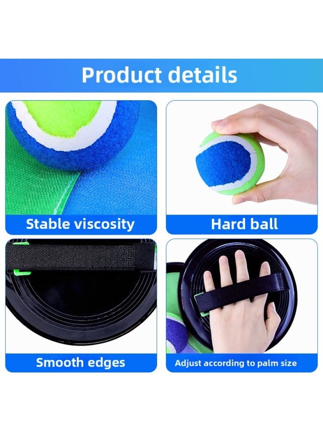 Sticky Target Ball Throwing Ball Suit Sticky Ball Kindergarten Parent-child Sports Fitness Sticky Target Ball Outdoor Seaside,-Specifications:Black Racket [blue + Green] 6 Shots, 6 Blue + Jingjingbi Riding Hard Ball Oxford Cloth Storage Bag Packaging - Image 5