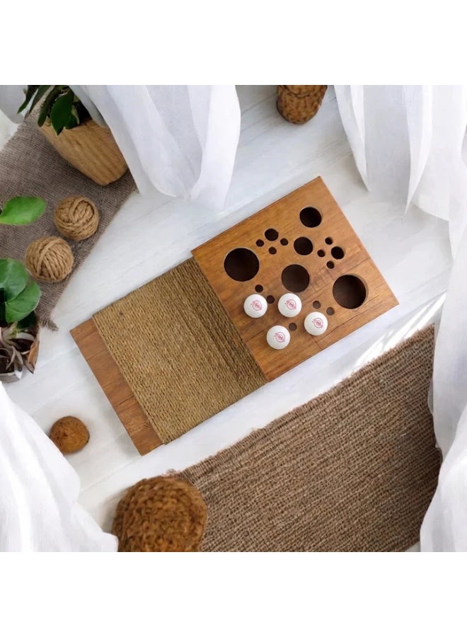 Scratch and play board Cat balls hunt box scratcher with scratching wall - Image 1