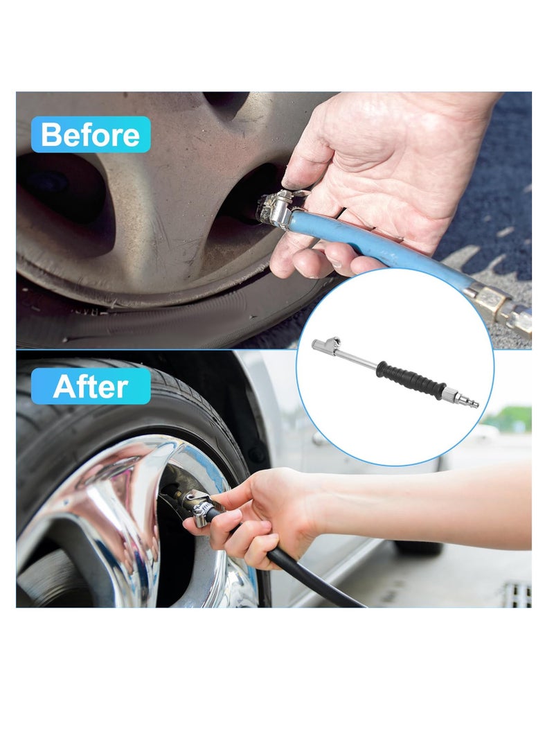 ABBASALI ATH 250mm Portable Automotive Car Straight Shank Dual Head Tyre(TIRE) Air Chuck Inflator  - Image 5