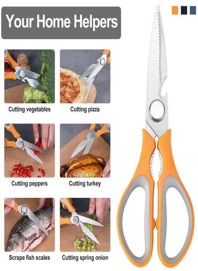KITNATS 3-Pack Kitchen Shears Heavy Duty All Purpose Stainless Steel Scissors Dishwasher Safe Cooking for Meat, Chicken, Fish, Vegetable - Image 4