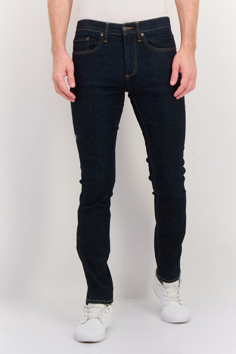 GAP Men Skinny Fit Solid Stretchable Denim, Navy - Image 1