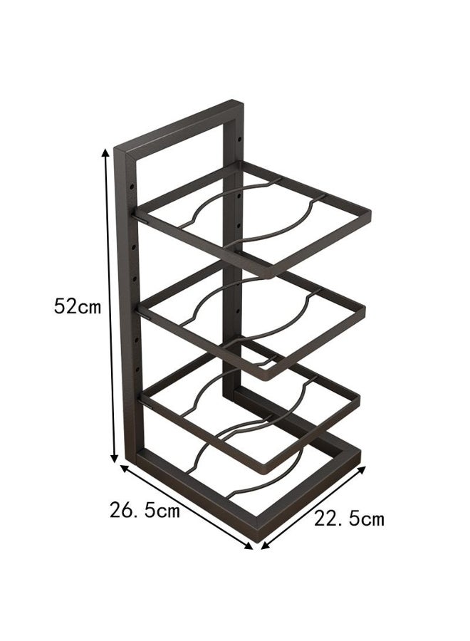 Stainless Steel Pot Rack with Utensil Storage  - Image 3