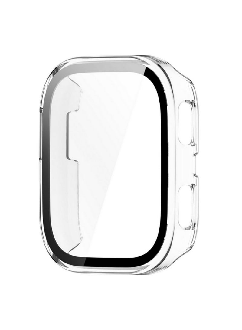 قطعة واحدة 2 في 1 واقي لـ Amazfit Bip 6 مع حامي شاشة زجاج مقوى غطاء واقي من البولي كربونات الصلب غطاء واقي للجسم كامل ضد الصدمات إكسسوارات لـ Amazfit Bip 6 شفاف - Image 2