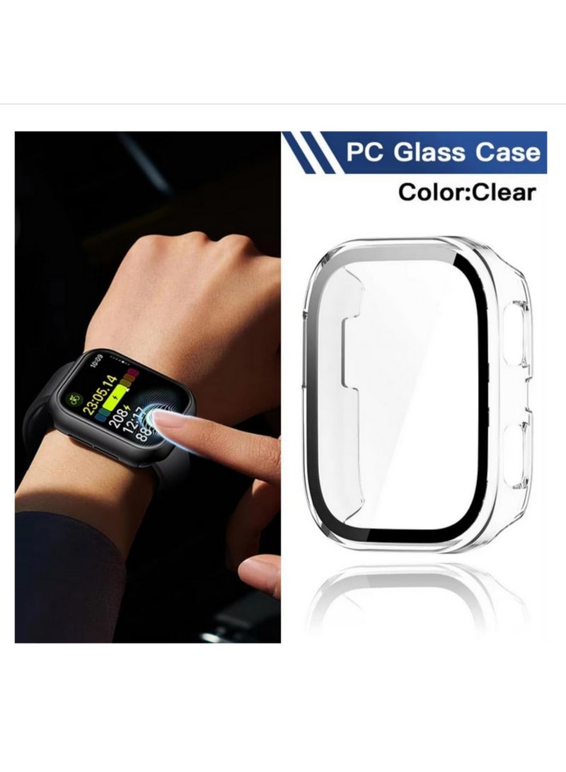 قطعة واحدة 2 في 1 واقي لـ Amazfit Bip 6 مع حامي شاشة زجاج مقوى غطاء واقي من البولي كربونات الصلب غطاء واقي للجسم كامل ضد الصدمات إكسسوارات لـ Amazfit Bip 6 شفاف - Image 5