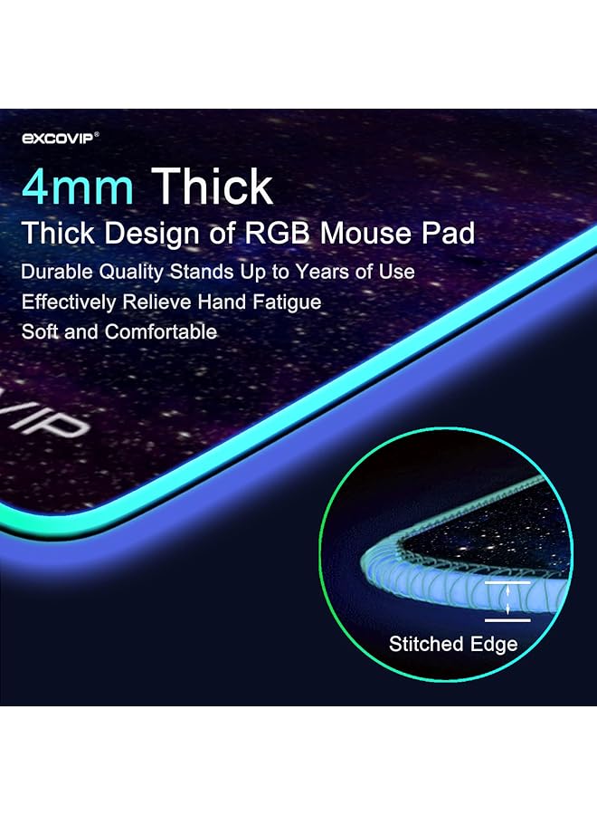 Rgb Gaming Mouse Pad 14 Modes Extended Large Table Desk Mat Led Mousepad For Pc Computer Macbook Keyboard Mat Anti Slip Starry Sky 800X300Mm 9074