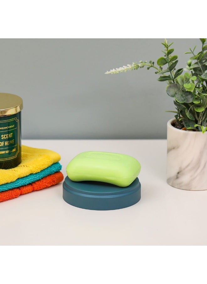 DANUBE HOME Danube Home Cara Soap Dish Teal Durable Stainless Steel With Outside Color Bathroom Soap Case Green Finish Perfect For Storing Soap Bars Safely Stylish Laundry Accessories Décor  - Image 1