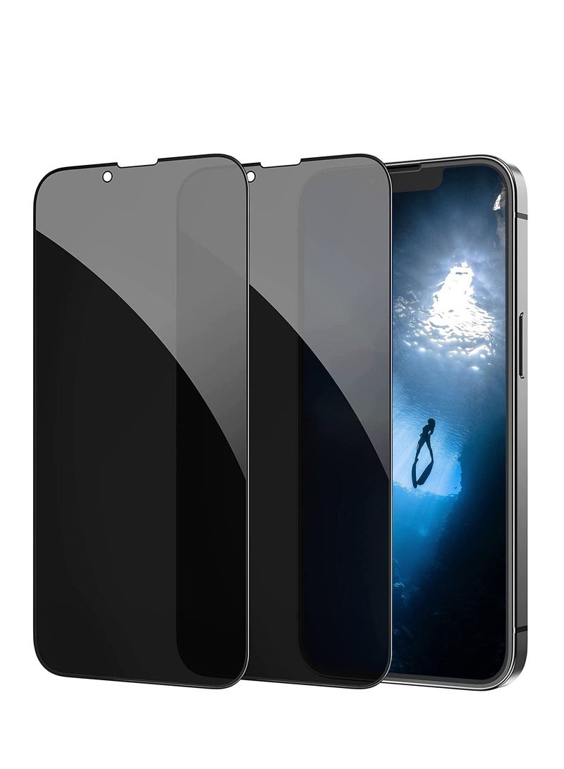 BORTONY Pack of 2 iPhone 14 Plus/13 Pro Max Privacy Full Coverage Screen Protector Anti-Spy Tempered Glass Film Edge to Edge Protection Case Friendly for Apple iPhone 14 Plus/13 Pro Max 6.7-Inch - Image 1