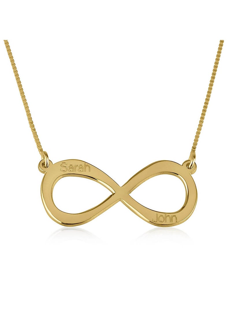 FK Jewellers - Silver 925 Personalized Infinity Necklace with Two Names - Image 1