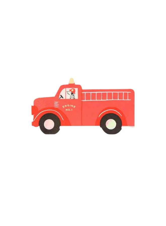 Meri Meri Fire Truck Napkins