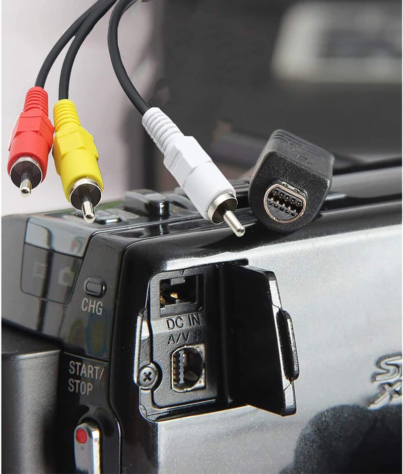 Tobysome Replacement Sony AV Cable for Handycam, VMC-15FS VMC-30FS 10Pin Audio Video Cable Cord Wire for Sony Handycam Camcorder Camera DCR-SR90/ DPP-EX50/ HDR-CX7/ HDR-FX7 and More Models (1.2m) - Image 4