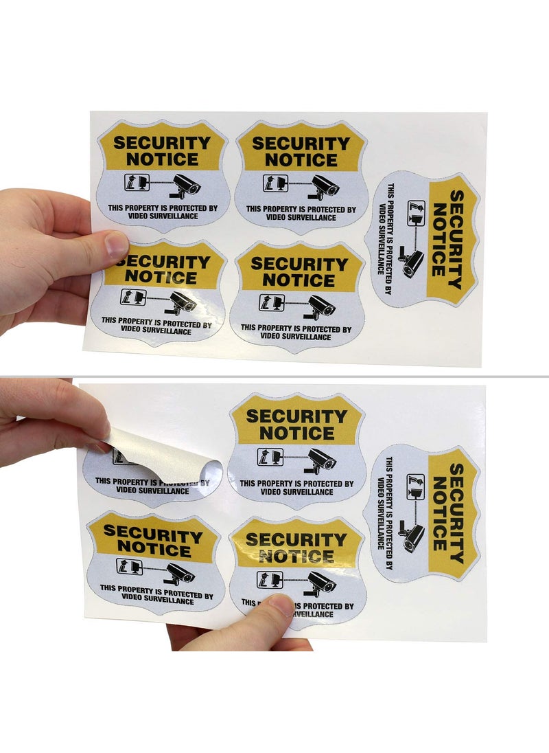 SmartSign SmartSign Protected by Video Surveillance Security Notice Decal Set  Five Pack of 275x325 EG Reflective Adhesive Labels Made in USA  - Image 3