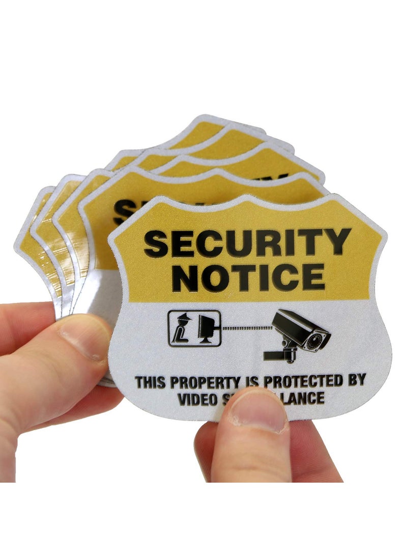 SmartSign SmartSign Protected by Video Surveillance Security Notice Decal Set  Five Pack of 275x325 EG Reflective Adhesive Labels Made in USA  - Image 5
