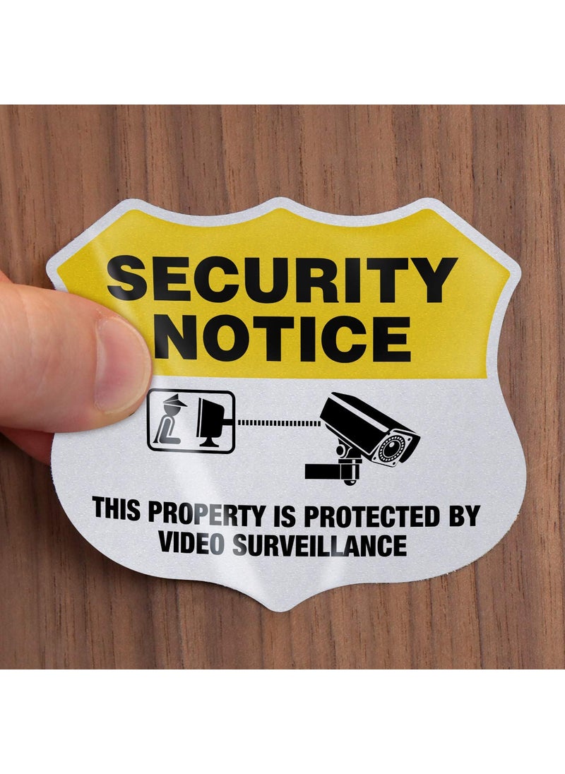 SmartSign SmartSign Protected by Video Surveillance Security Notice Decal Set  Five Pack of 275x325 EG Reflective Adhesive Labels Made in USA  - Image 1