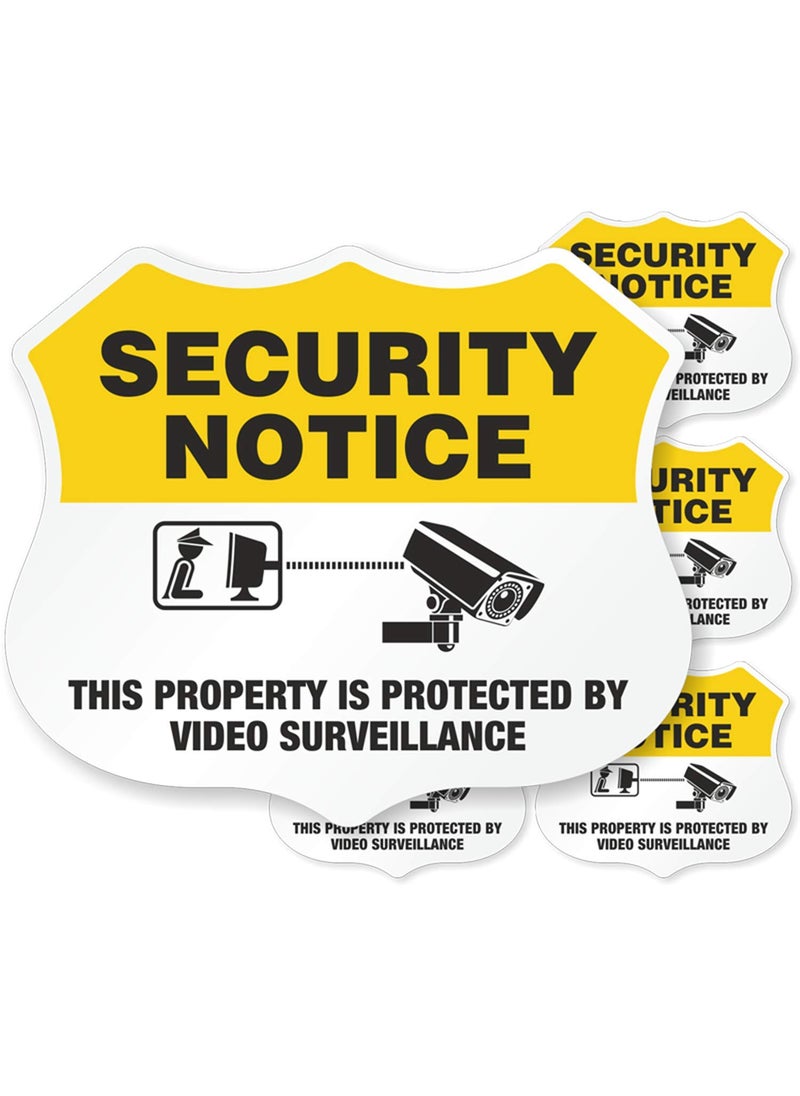SmartSign SmartSign Protected by Video Surveillance Security Notice Decal Set  Five Pack of 275x325 EG Reflective Adhesive Labels Made in USA  - Image 4