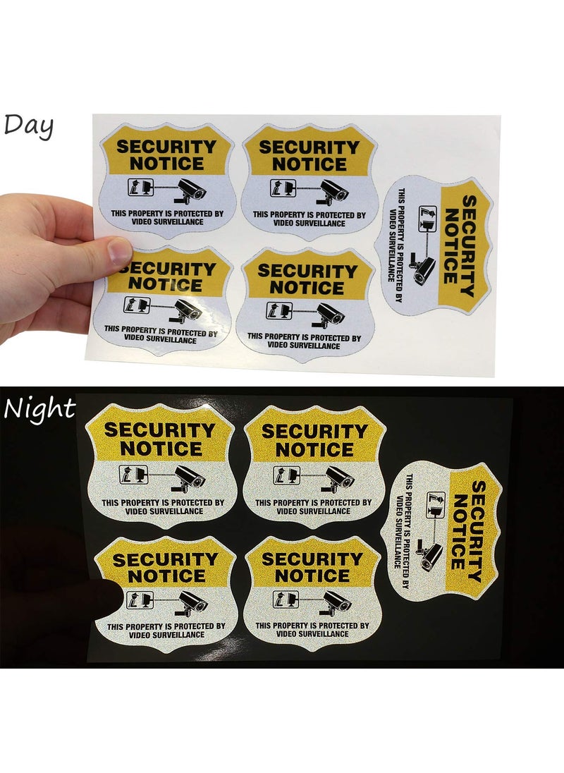 SmartSign SmartSign Protected by Video Surveillance Security Notice Decal Set  Five Pack of 275x325 EG Reflective Adhesive Labels Made in USA  - Image 2