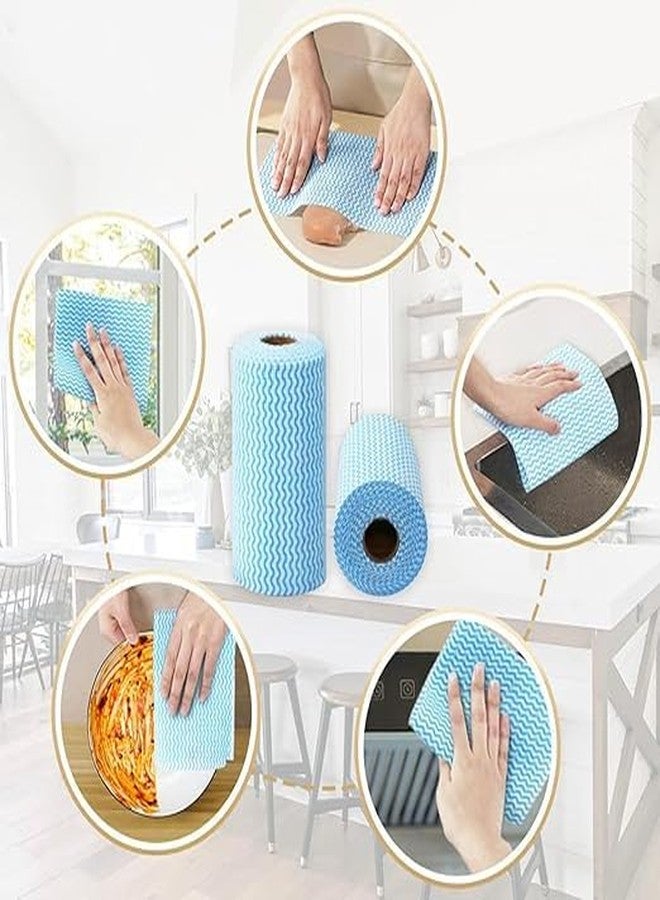 BENKO! Premium Washable & Reusable Kitchen Towel Roll | Mutlicolor | 80 Pulls (Pack of 2, 160 sheet) | Extra Thick 50 GSM | Size: 23 x 21 cm | Highly Absorbent | Eco Friendly | Upto 10 Time washable - Image 2