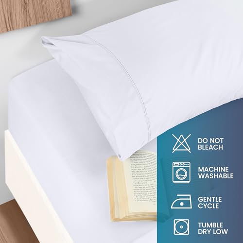 Utopia Bedding King Sheet Set - Brushed Microfiber - Soft Bed Sheets for King Size Bed - Includes 1 Fitted, 1 Flat, & 2 Pillow Cases - Deep Pocket (White) - Image 5