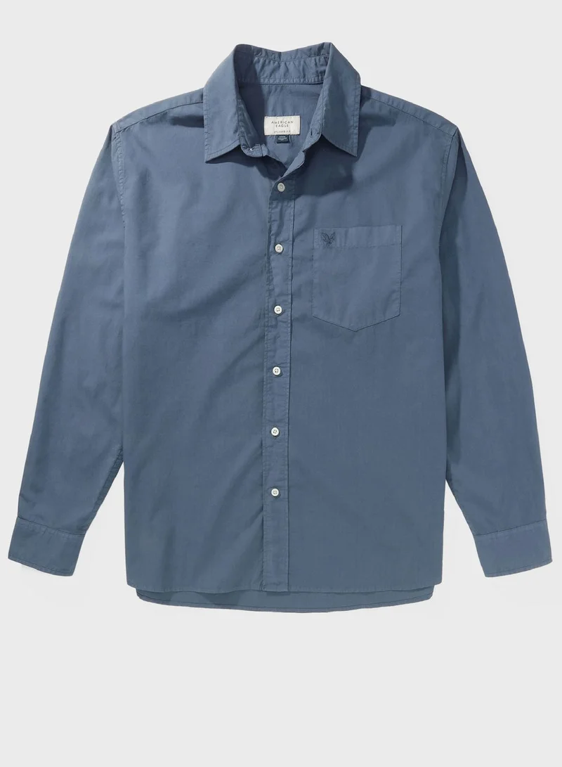 American Eagle Front Pocket Relaxed Fit Shirt