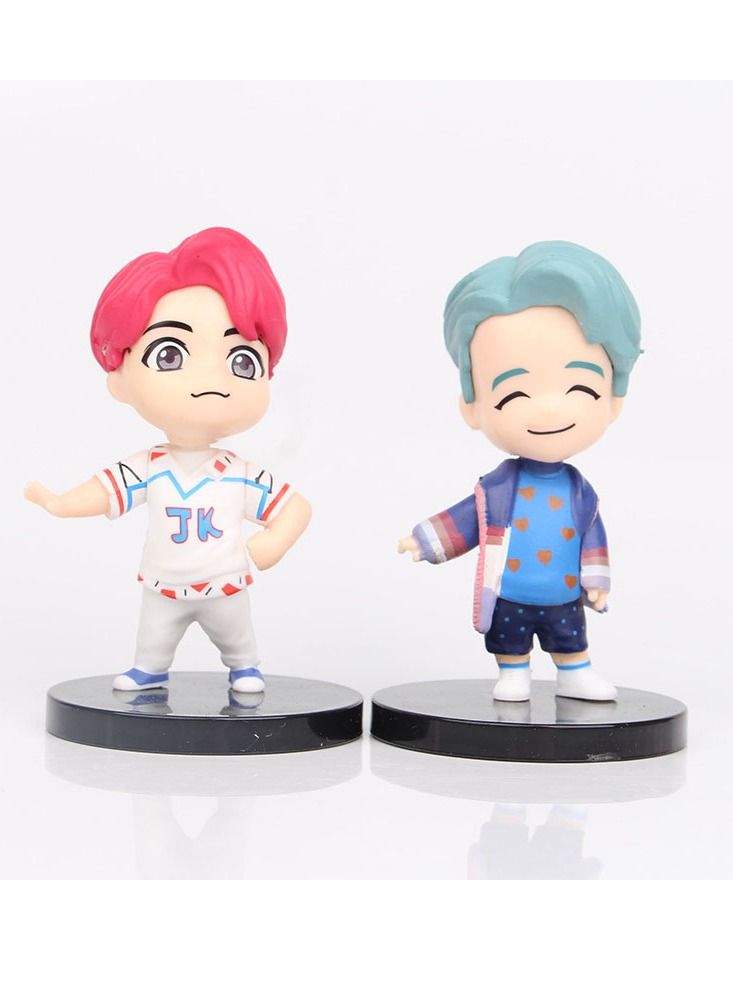 إسكدنيا 7-Piece BTS Bangton boys miniature statue series model desktop car ornaments - Image 4