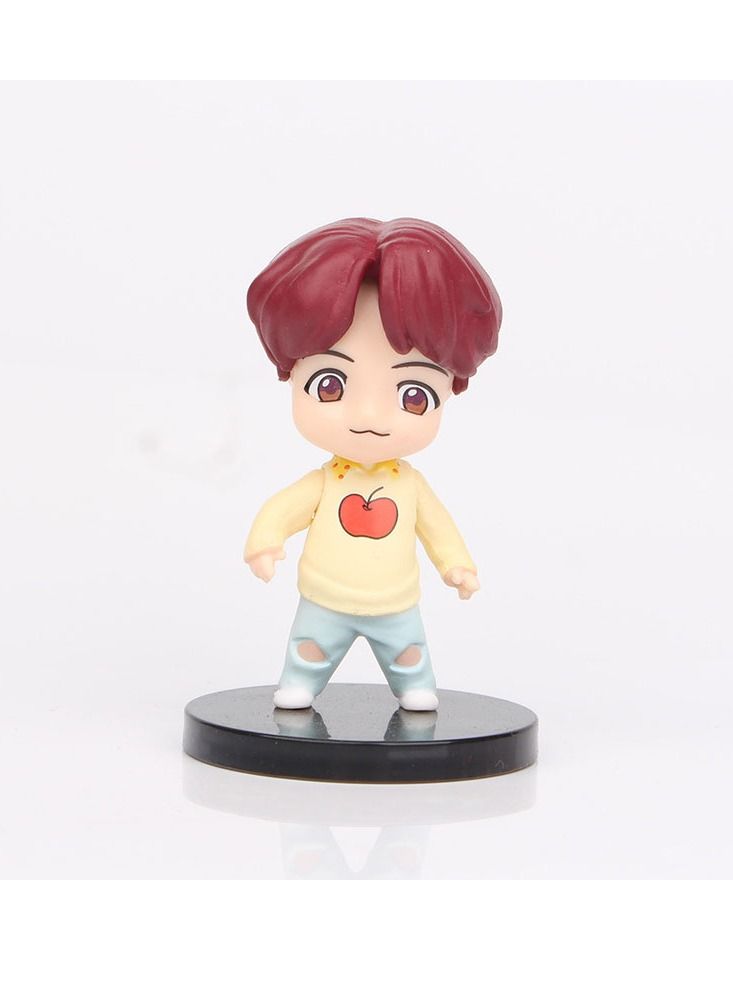 إسكدنيا 7-Piece BTS Bangton boys miniature statue series model desktop car ornaments - Image 5