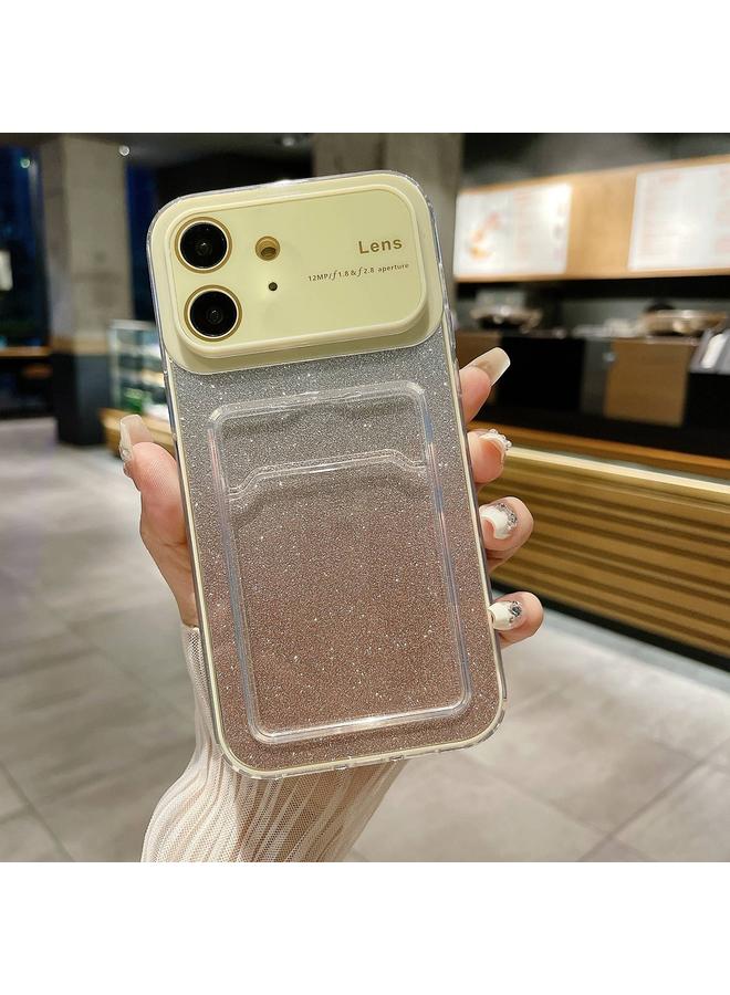 Zaboon Case For iPhone 11 Large Window Gradient Glitter Phone Case with Card Slot - Image 1