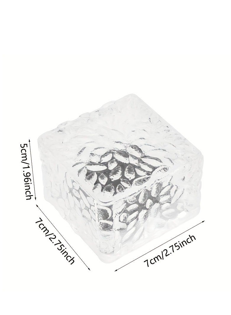 4 قطع من مصابيح الطوب الجليدي الشمسية - ديكور للحديقة، مصابيح أرضية LED مقاومة للماء - Image 3