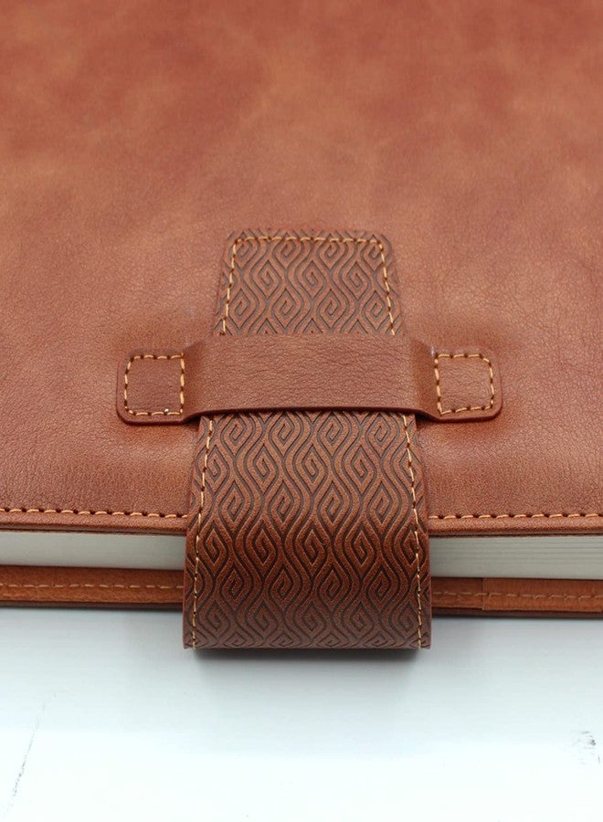 Viva CZAR Hard Bound Multidated Portfolio Diary A5 Note Book RULED 400 Pages 80 GSM Pack of 1 (TAN) - Image 3