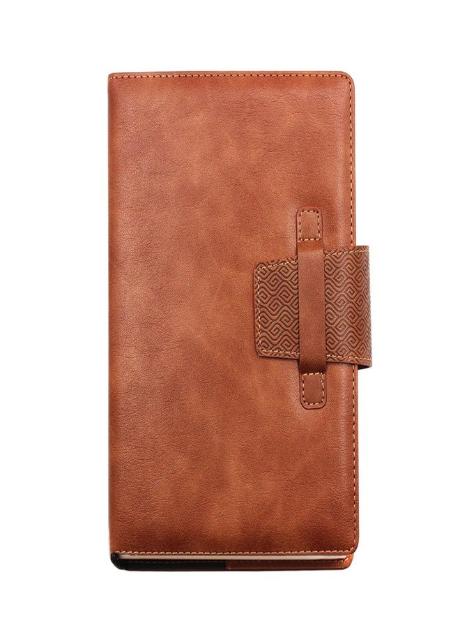 Viva CZAR Hard Bound Multidated Portfolio Diary A5 Note Book RULED 400 Pages 80 GSM Pack of 1 (TAN) - Image 1
