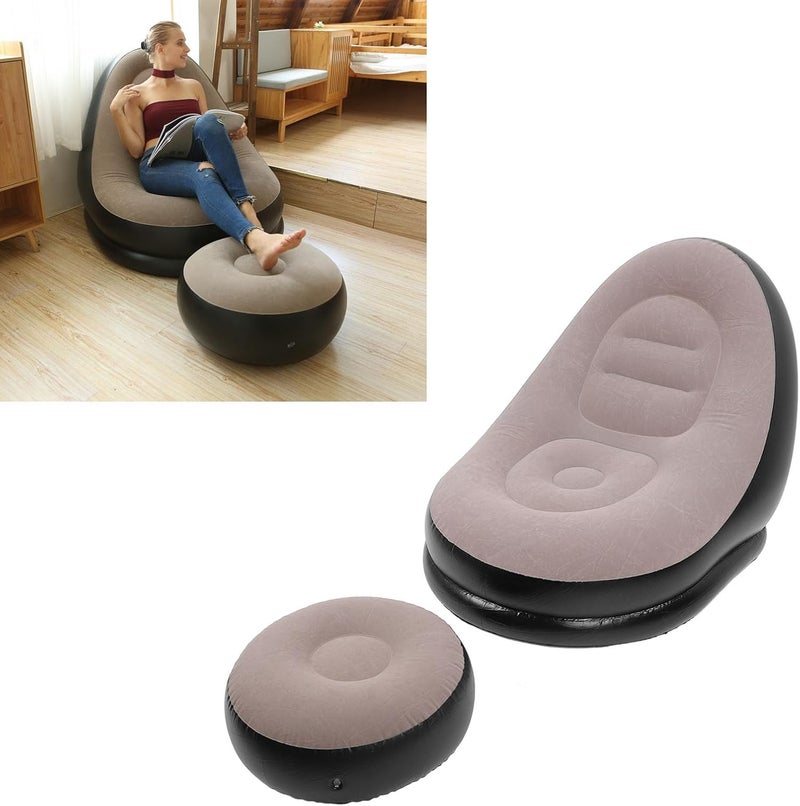 Temp & permanent project compatible CCYLEZ Inflatable Lounger, Inflatable Sofa, Simple Flocking, Soft 220.5lb Load Capacity for Outdoor Global light sturdy raw material - Image 2