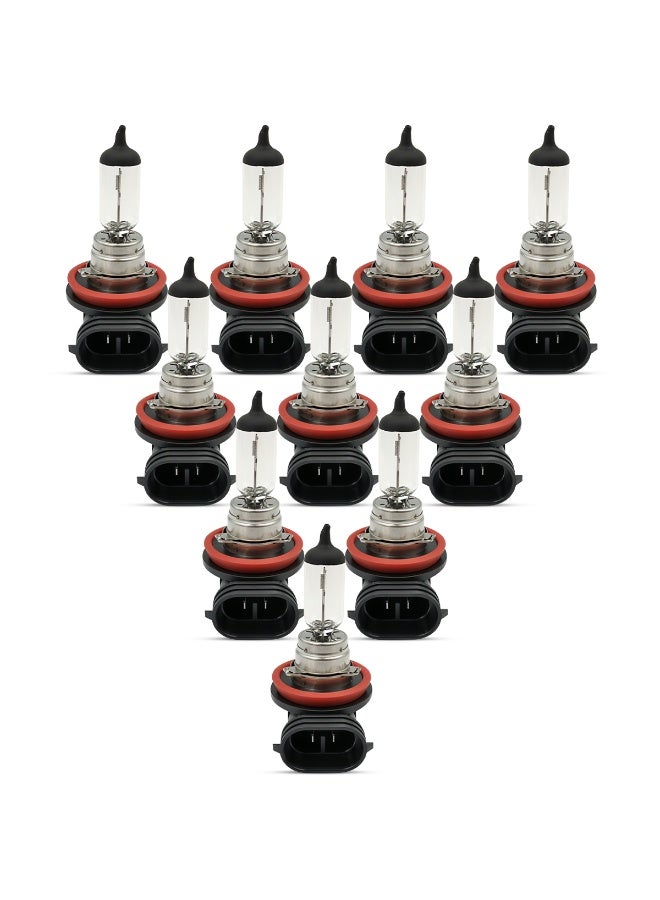 FEEMA H11 Premium Halogen Headlight Bulb 12V 55W, Quartz Glass Car Headlamp, Bright Clear Light Output, Fog Light Replacement, Long Life Automotive Lighting, Made in Korea, 10 Pc - Image 1