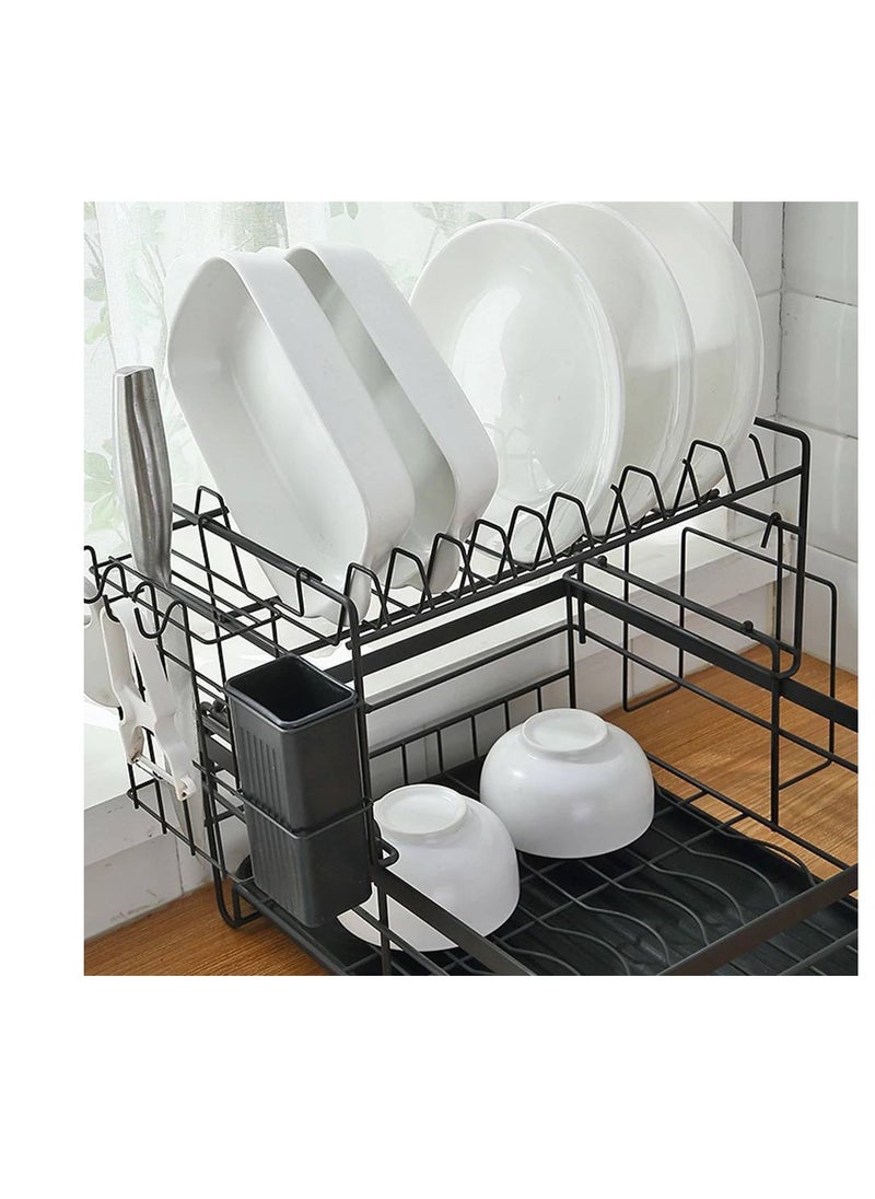 Generic Mutabaqiyya The last chika 3, black drawing role A kitchen organizer and organizer with a spoon rack and a cup holder and plates  - Image 1