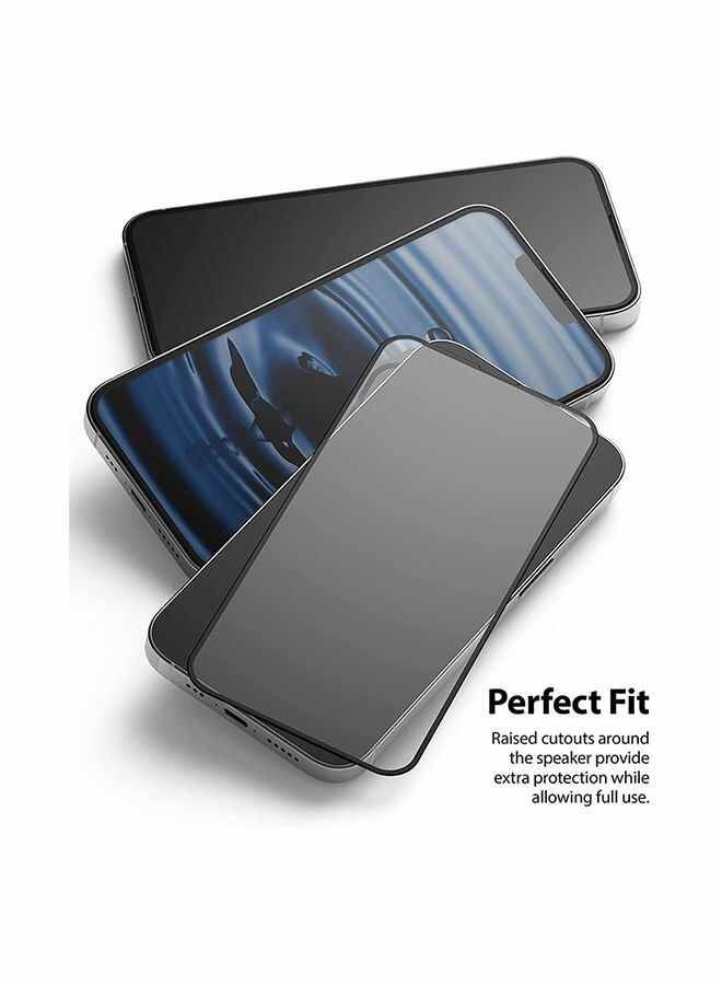 Full Cover Glass Screen Protector For iPhone 14 Plus/13 Pro Max 6.7-inch Black - Image 4