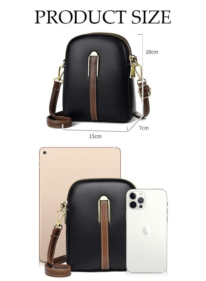 DUNISO Compact Crossbody Bag for Women Waterproof Multipurpose Shoulder Bag Handbag for Travel Dating Shopping Retro Purse Bag with Detachable Strap Fashion Satchel - Image 3