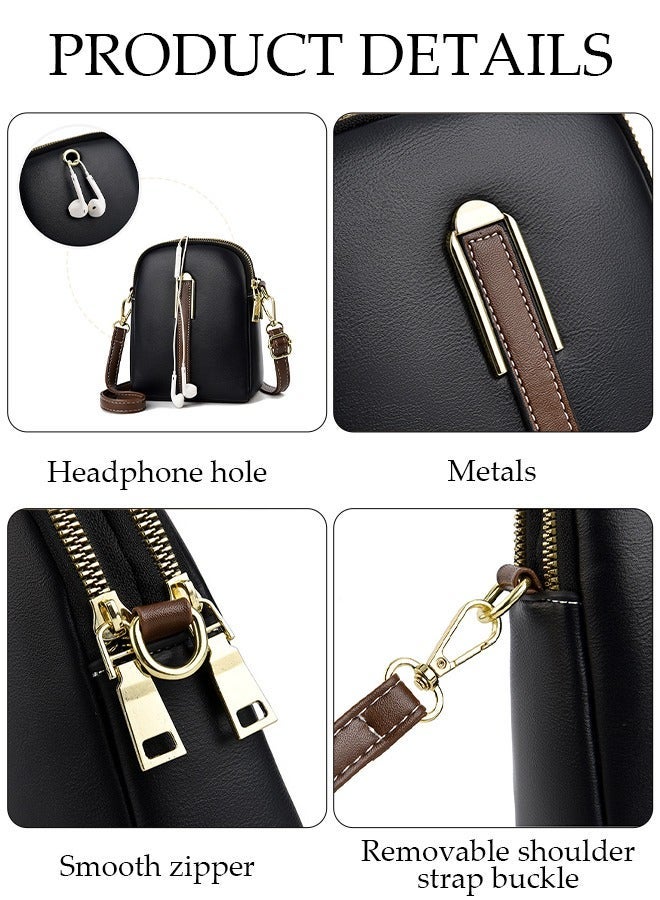 DUNISO Compact Crossbody Bag for Women Waterproof Multipurpose Shoulder Bag Handbag for Travel Dating Shopping Retro Purse Bag with Detachable Strap Fashion Satchel - Image 2