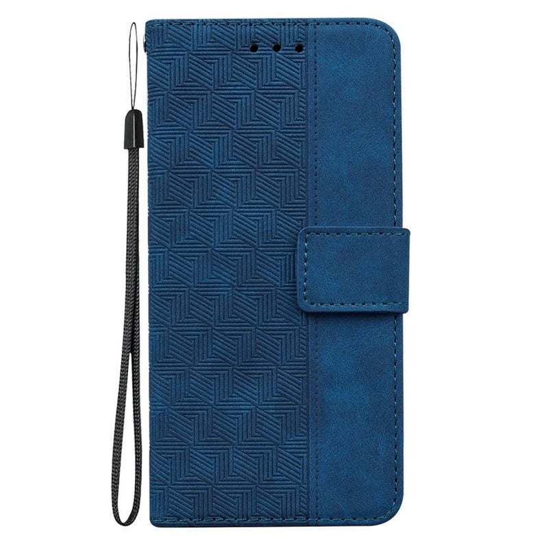 HuHa Case Cover For Tecno Camon 40 Pro 4G Geometric Embossed Leather Phone Case(Blue) - Image 3