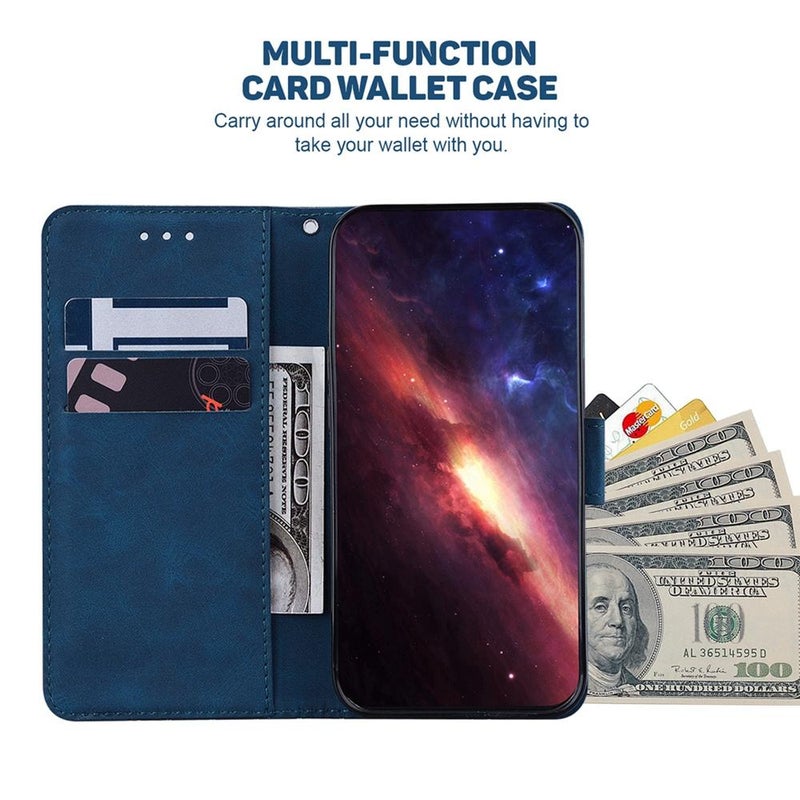 HuHa Case Cover For Tecno Camon 40 Pro 4G Geometric Embossed Leather Phone Case(Blue) - Image 5