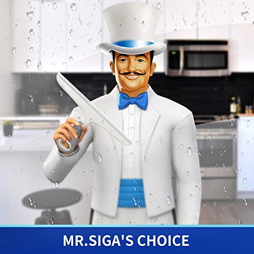 Mr Siga MR.SIGA Multi-Purpose Silicon Squeegee for Window, Glass, Shower Door, Car Windshield, Heavy Duty Window Scrubber, Includes Suction Hook, 10 inch, White & Gray, 2 Pack - Image 2