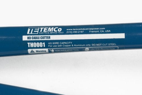TEMCo Industrial TEMCo TH0001 4/0 (0000 Gauge) Wire and Cable Cutter – with 12 in. Handles - Image 5