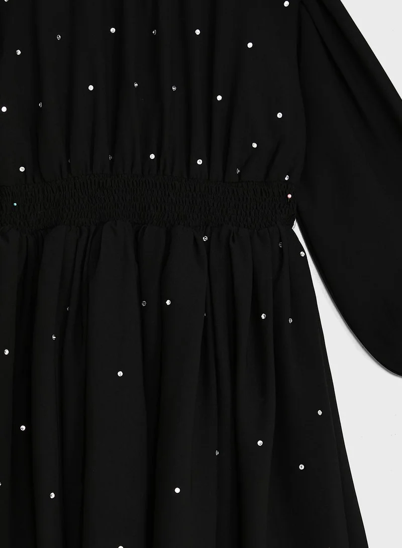 Little Golden Apple Polka Dot Dress