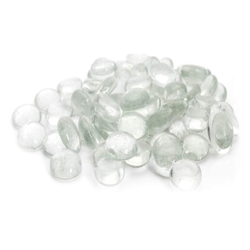 ARSUK Glass Pebbles 1720mm  180pcs 955g  Decorative Glass Stones Vase Fillers Flat Marbles Aquarium Gems Craft Nuggets Table Scatter Mosaic Beads for Home  Wedding Dcor