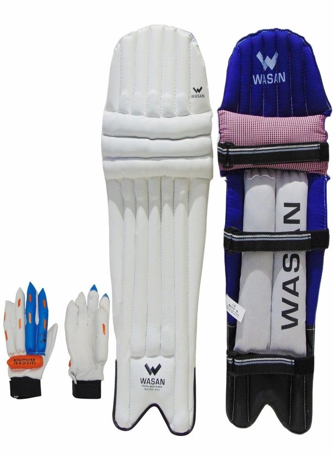 Wasan Cricket Batting Legguard Pads & Gloves Set | Boys Size (Age 8-12 Years) | Lightweight & Durable Protective Gear for Kids - Image 2